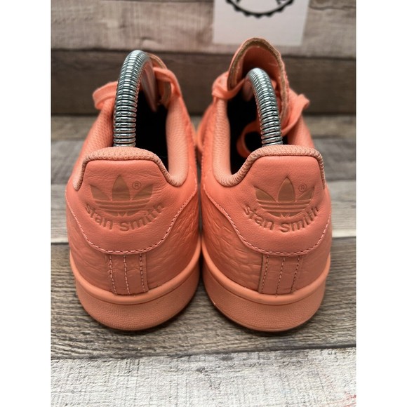 Adidas Stan Smith AQ6807 Peach Sun Glow Lace Up Trainer Women Size 8.5 Preowned - Picture 6 of 12